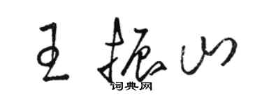 骆恒光王振山草书个性签名怎么写