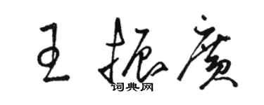 骆恒光王振广草书个性签名怎么写