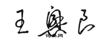 骆恒光王兴良草书个性签名怎么写