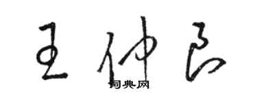 骆恒光王仲良草书个性签名怎么写