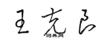 骆恒光王克良草书个性签名怎么写