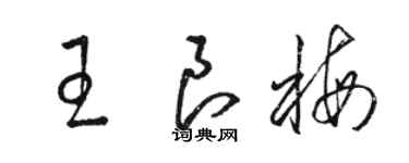 骆恒光王良梅草书个性签名怎么写