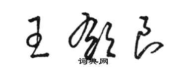 骆恒光王郁良草书个性签名怎么写