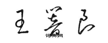 骆恒光王响良草书个性签名怎么写