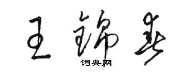 骆恒光王锦春草书个性签名怎么写