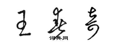 骆恒光王春奇草书个性签名怎么写