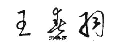 骆恒光王春羽草书个性签名怎么写