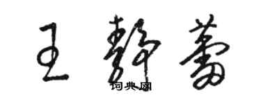 骆恒光王静蕾草书个性签名怎么写