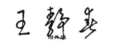 骆恒光王静春草书个性签名怎么写