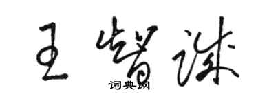 骆恒光王智诚草书个性签名怎么写