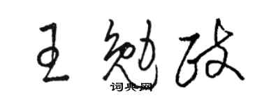 骆恒光王勉政草书个性签名怎么写