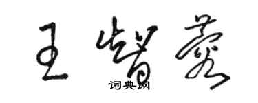 骆恒光王智蓉草书个性签名怎么写