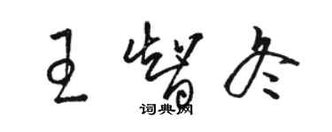 骆恒光王智冬草书个性签名怎么写