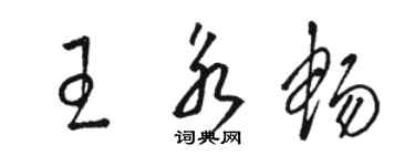 骆恒光王永畅草书个性签名怎么写