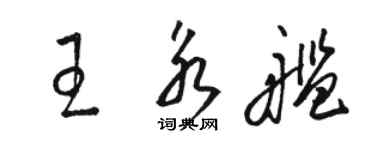 骆恒光王永舰草书个性签名怎么写