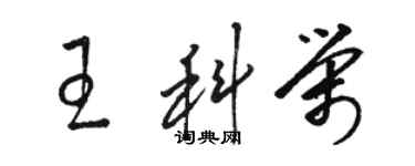 骆恒光王科荣草书个性签名怎么写