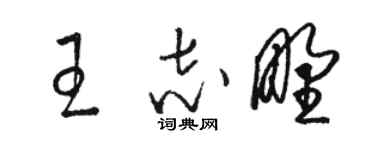 骆恒光王志野草书个性签名怎么写