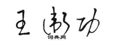骆恒光王卫功草书个性签名怎么写