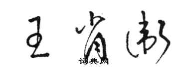 骆恒光王肖卫草书个性签名怎么写