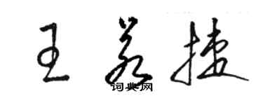 骆恒光王若捷草书个性签名怎么写