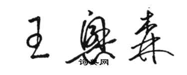 骆恒光王兴森草书个性签名怎么写