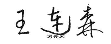 骆恒光王连森草书个性签名怎么写