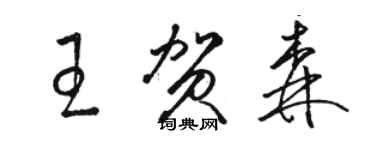 骆恒光王贺森草书个性签名怎么写