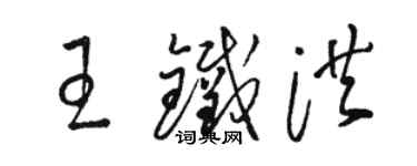 骆恒光王铁洪草书个性签名怎么写
