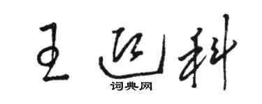 骆恒光王迎科草书个性签名怎么写