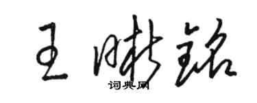 骆恒光王晰铭草书个性签名怎么写