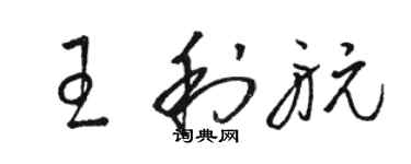 骆恒光王利航草书个性签名怎么写