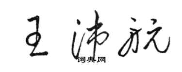 骆恒光王沛航草书个性签名怎么写
