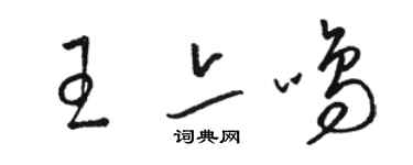 骆恒光王亦鸣草书个性签名怎么写