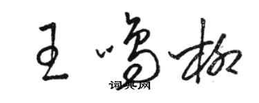 骆恒光王鸣柳草书个性签名怎么写
