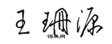 骆恒光王珊源草书个性签名怎么写