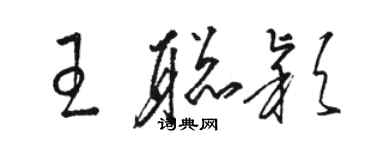 骆恒光王聪颖草书个性签名怎么写