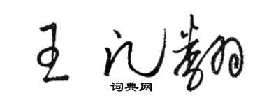 骆恒光王凡翻草书个性签名怎么写