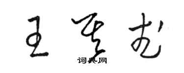 骆恒光王其武草书个性签名怎么写