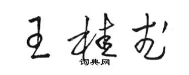 骆恒光王桂武草书个性签名怎么写