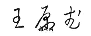 骆恒光王原武草书个性签名怎么写
