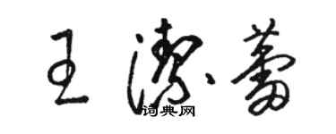 骆恒光王洁蕾草书个性签名怎么写