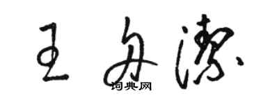 骆恒光王舟洁草书个性签名怎么写