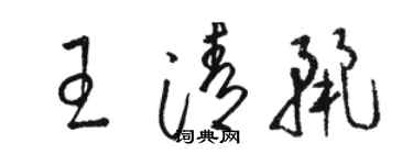 骆恒光王清丽草书个性签名怎么写