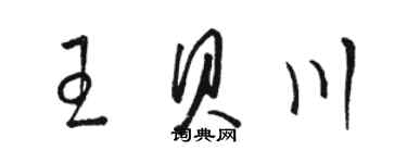 骆恒光王贝川草书个性签名怎么写