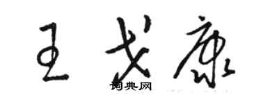 骆恒光王戈康草书个性签名怎么写