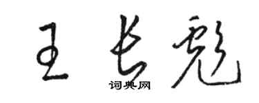 骆恒光王长彪草书个性签名怎么写