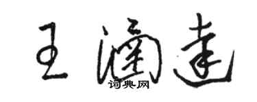 骆恒光王涵达草书个性签名怎么写