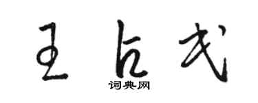 骆恒光王占民草书个性签名怎么写