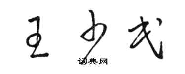 骆恒光王少民草书个性签名怎么写