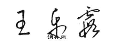 骆恒光王乐霞草书个性签名怎么写